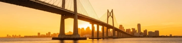 San Diego skyline and bridge at sunset